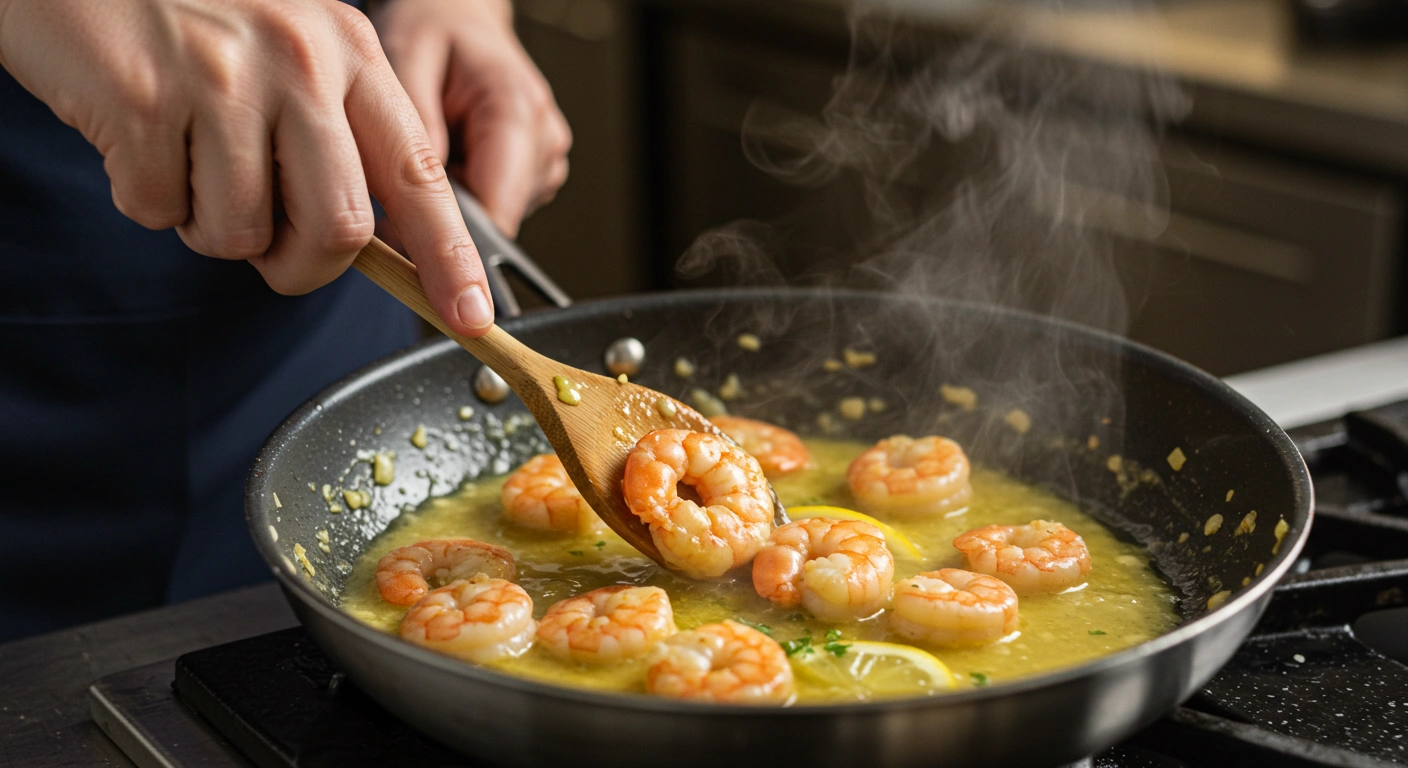 lemony orzo with shrimp