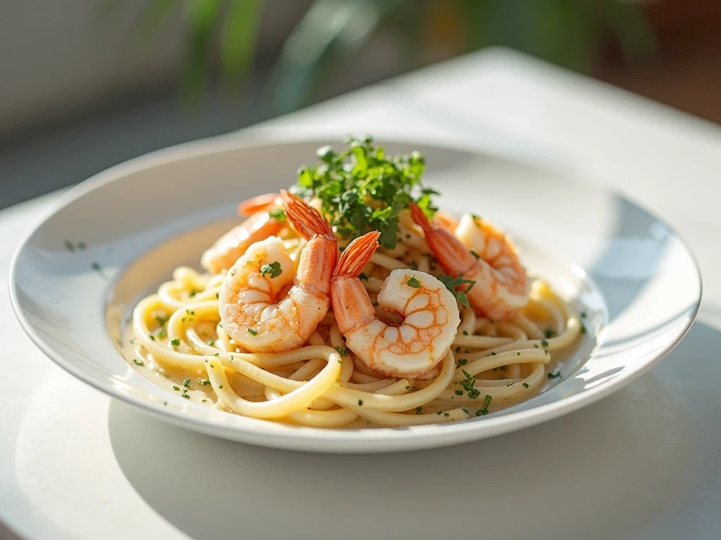 shrimp crab meat alfredo